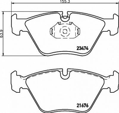HELLA PAGID 8db355009651 -  Комплект тормозных колодок, дисковый тормоз